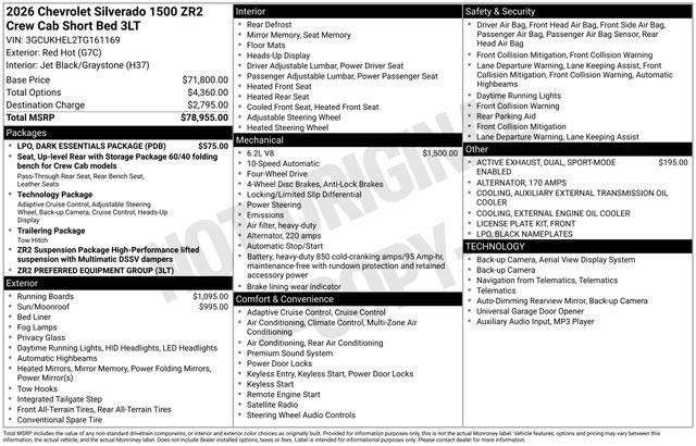 New 2026 Chevrolet Silverado 1500 ZR2 w/ LPO, Dark Essentials Package image 26