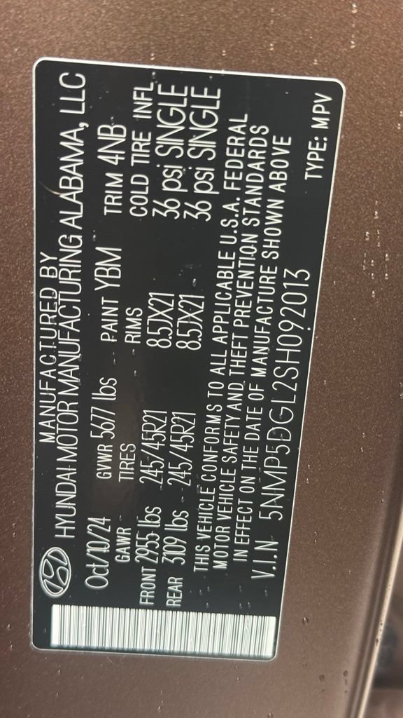 Certified 2025 Hyundai Santa Fe Calligraphy AWD/4WD image 10