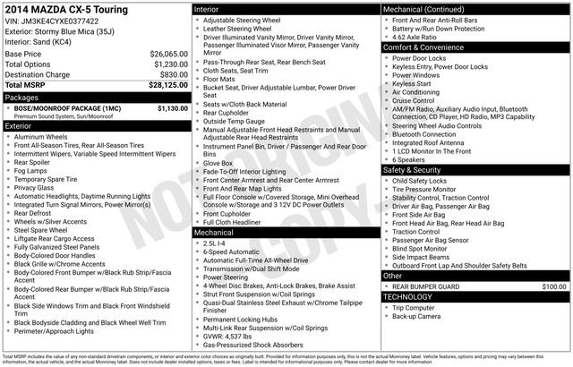 Used 2014 MAZDA CX-5 Touring w/ Bose/Moonroof Package image 18