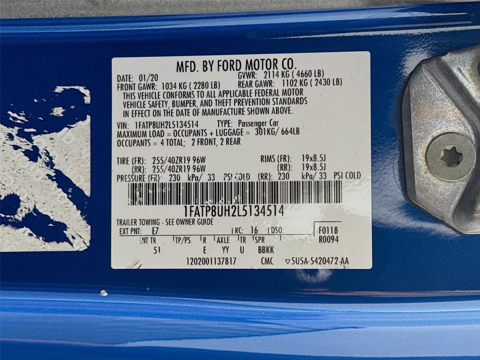 Used 2020 Ford Mustang Premium w/ Equipment Group 201A RWD image 28