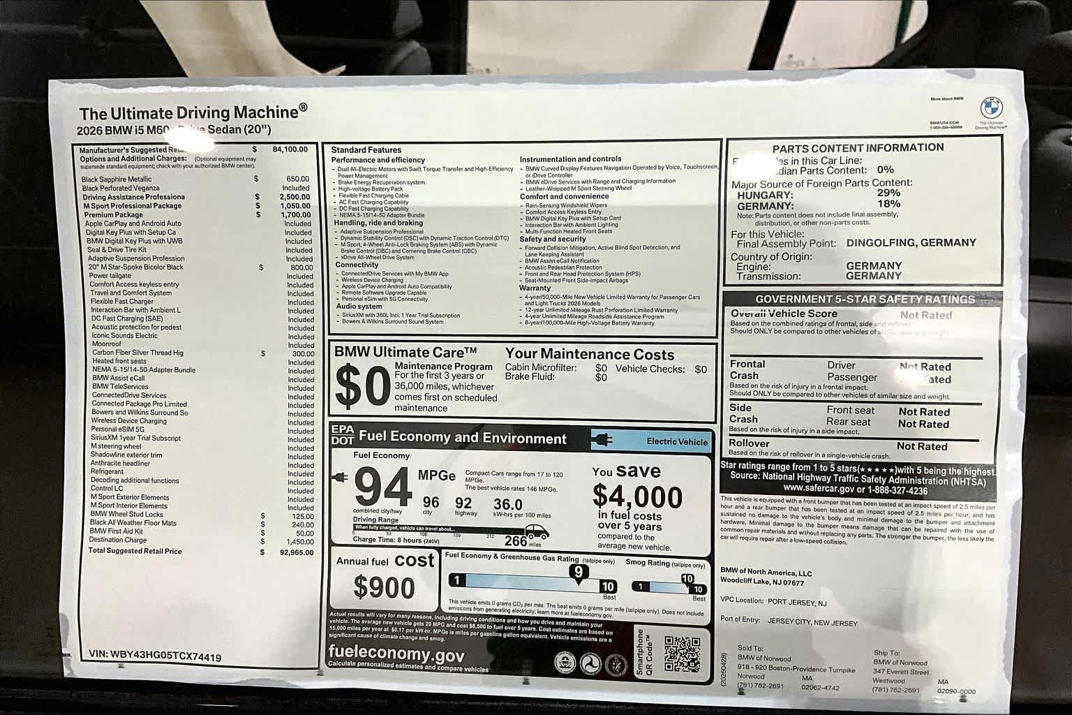 New 2026 BMW i5 M60 AWD/4WD image 18
