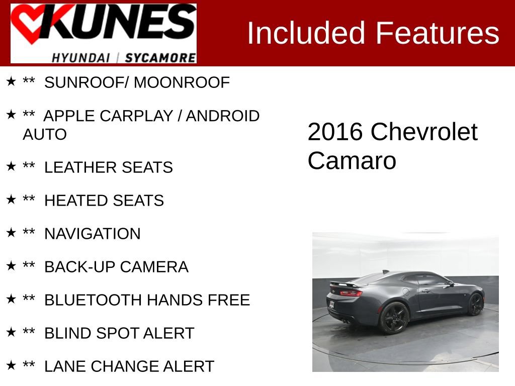 Used 2016 Chevrolet Camaro SS RWD image 2