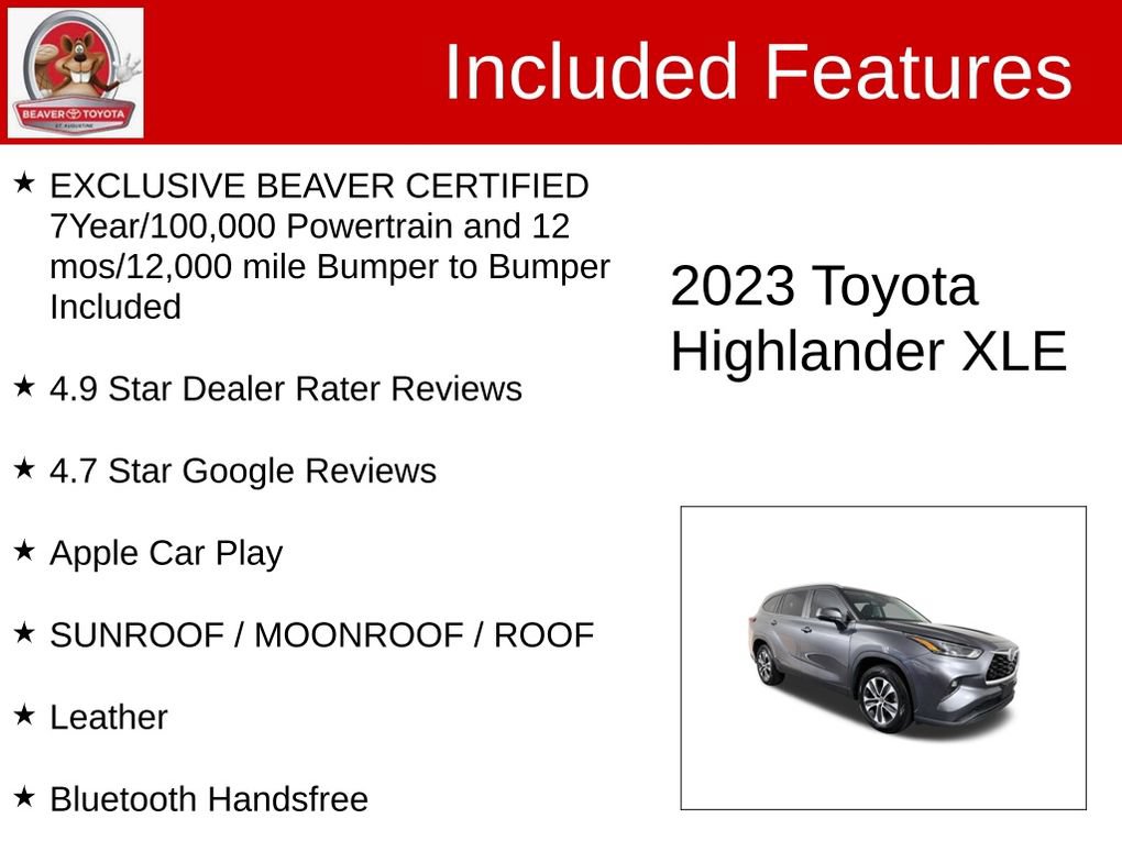 Used 2023 Toyota Highlander XLE FWD image 4