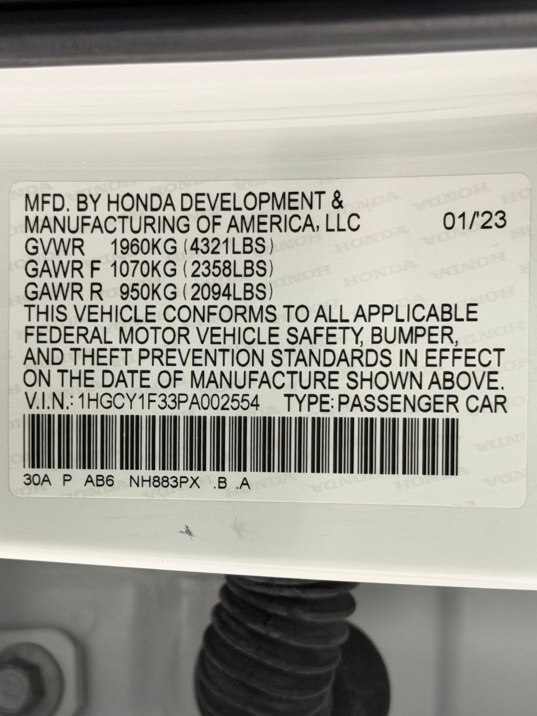 Certified 2023 Honda Accord EX image 22