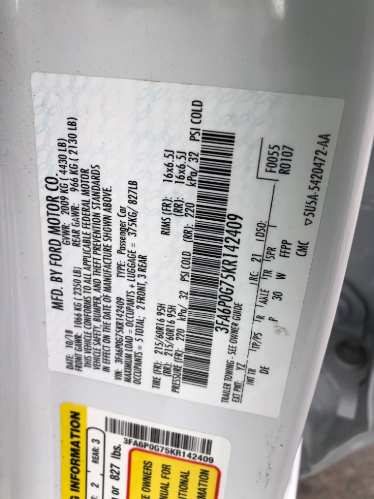 Used 2019 Ford Fusion S image 35