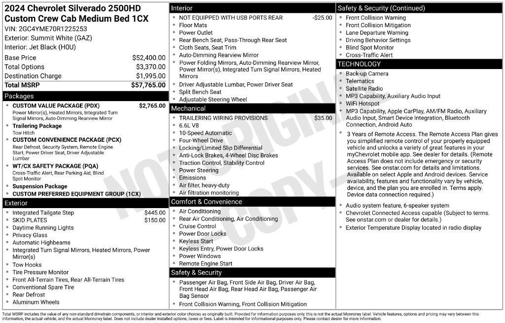 Certified 2024 Chevrolet Silverado 2500 Custom w/ Custom Value Package AWD/4WD image 30
