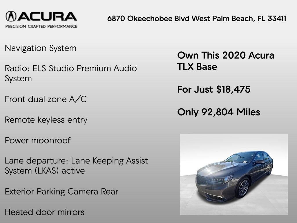 Used 2020 Acura TLX w/ Technology Package FWD image 7