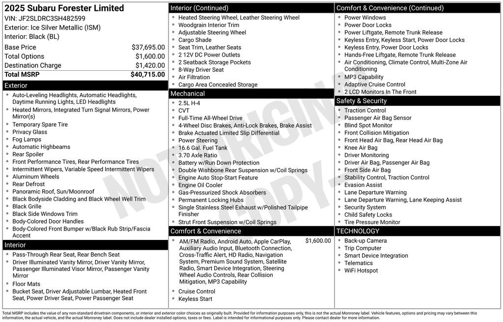 Certified 2025 Subaru Forester Limited image 28