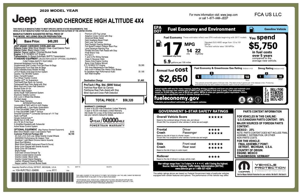 Used 2020 Jeep Grand Cherokee High Altitude image 2