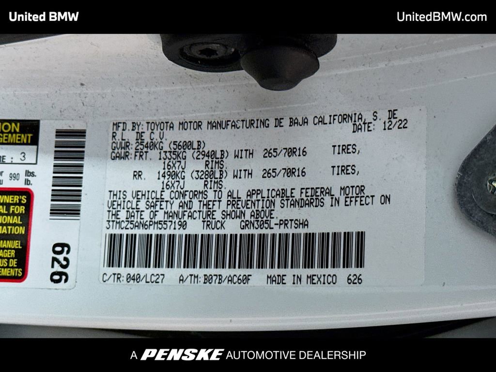 Used 2023 Toyota Tacoma TRD Off-Road w/ TRD Premium Off Road Package image 15