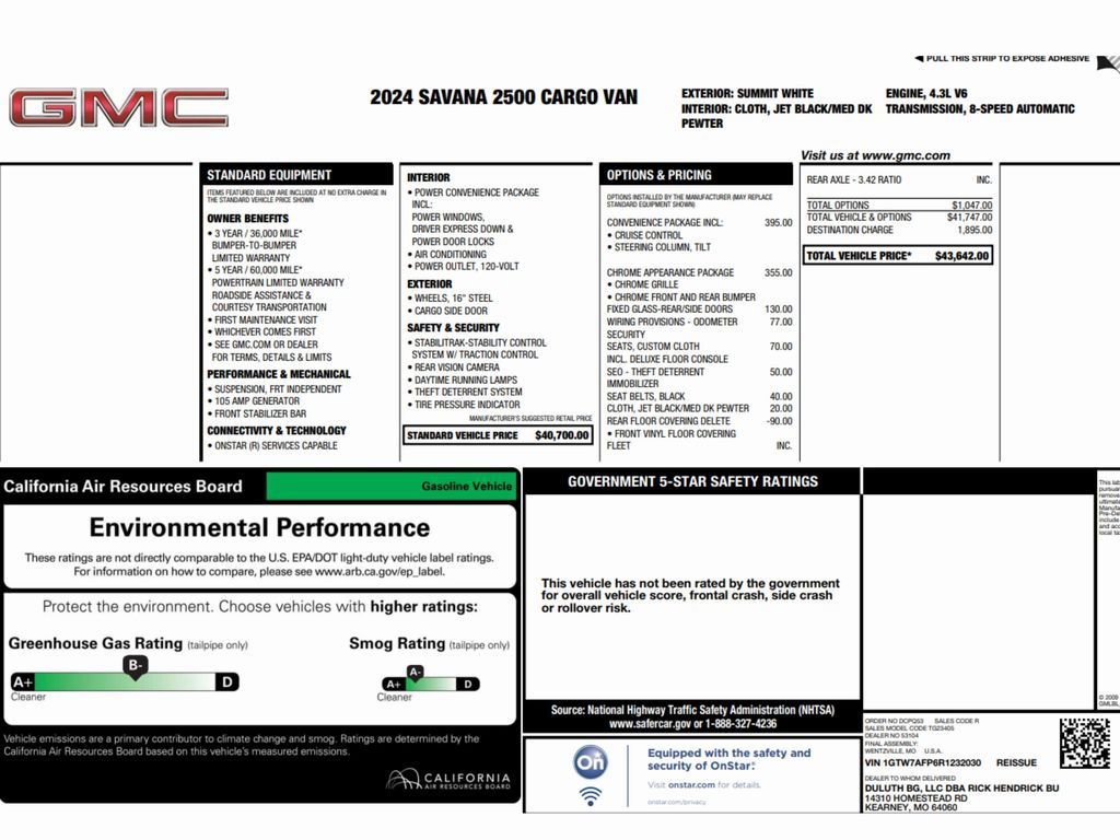 Used 2024 GMC Savana 2500 w/ Driver Convenience Package image 2