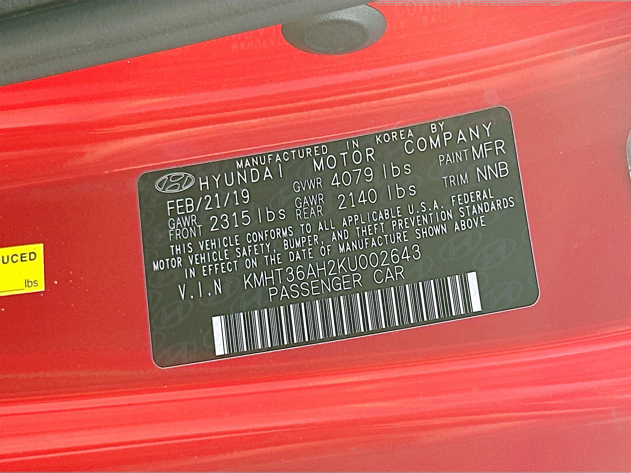 Used 2019 Hyundai Veloster N N image 34