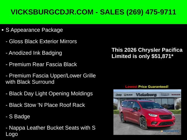 New 2026 Chrysler Pacifica Limited w/ Uconnect Theater Family Group image 16