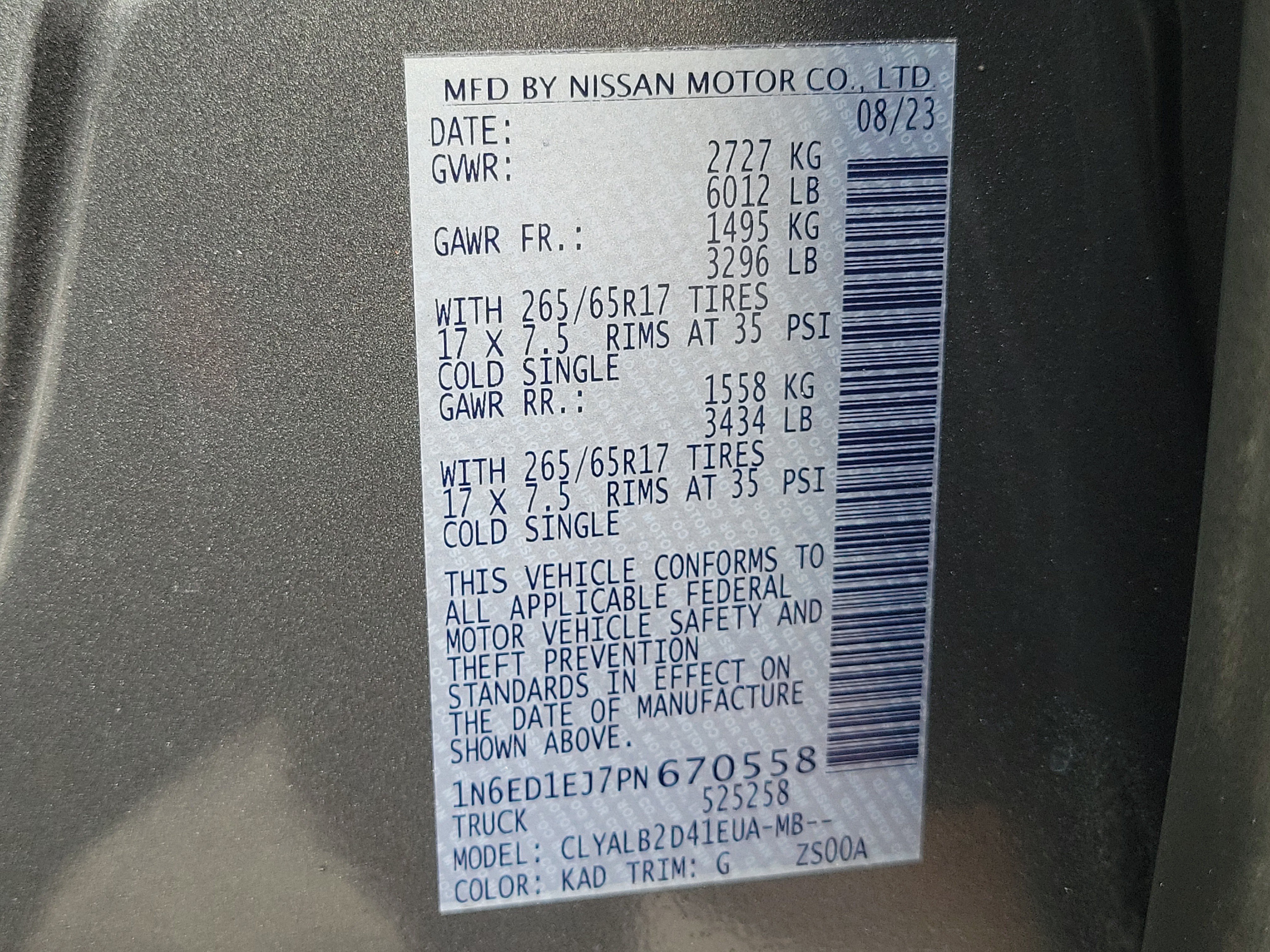 Used 2023 Nissan Frontier SV w/ Midnight Edition Package RWD image 33
