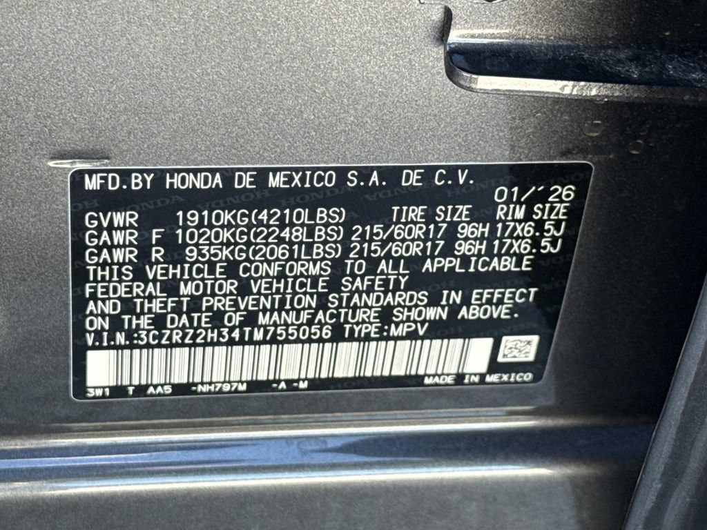 Certified 2026 Honda HR-V LX image 29