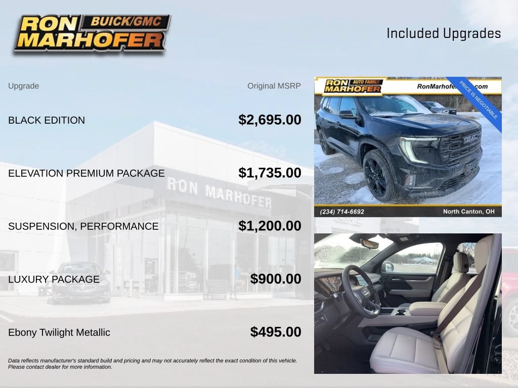New 2026 GMC Acadia Elevation w/ Black Edition FWD image 6