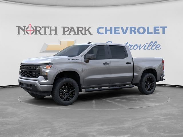 New 2026 Chevrolet Silverado 1500 Custom w/ Turbomax Blackout Package RWD image 2