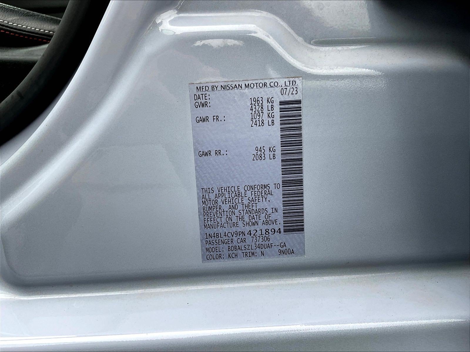 Certified 2023 Nissan Altima 2.5 SR w/ SR Premium Package FWD image 21