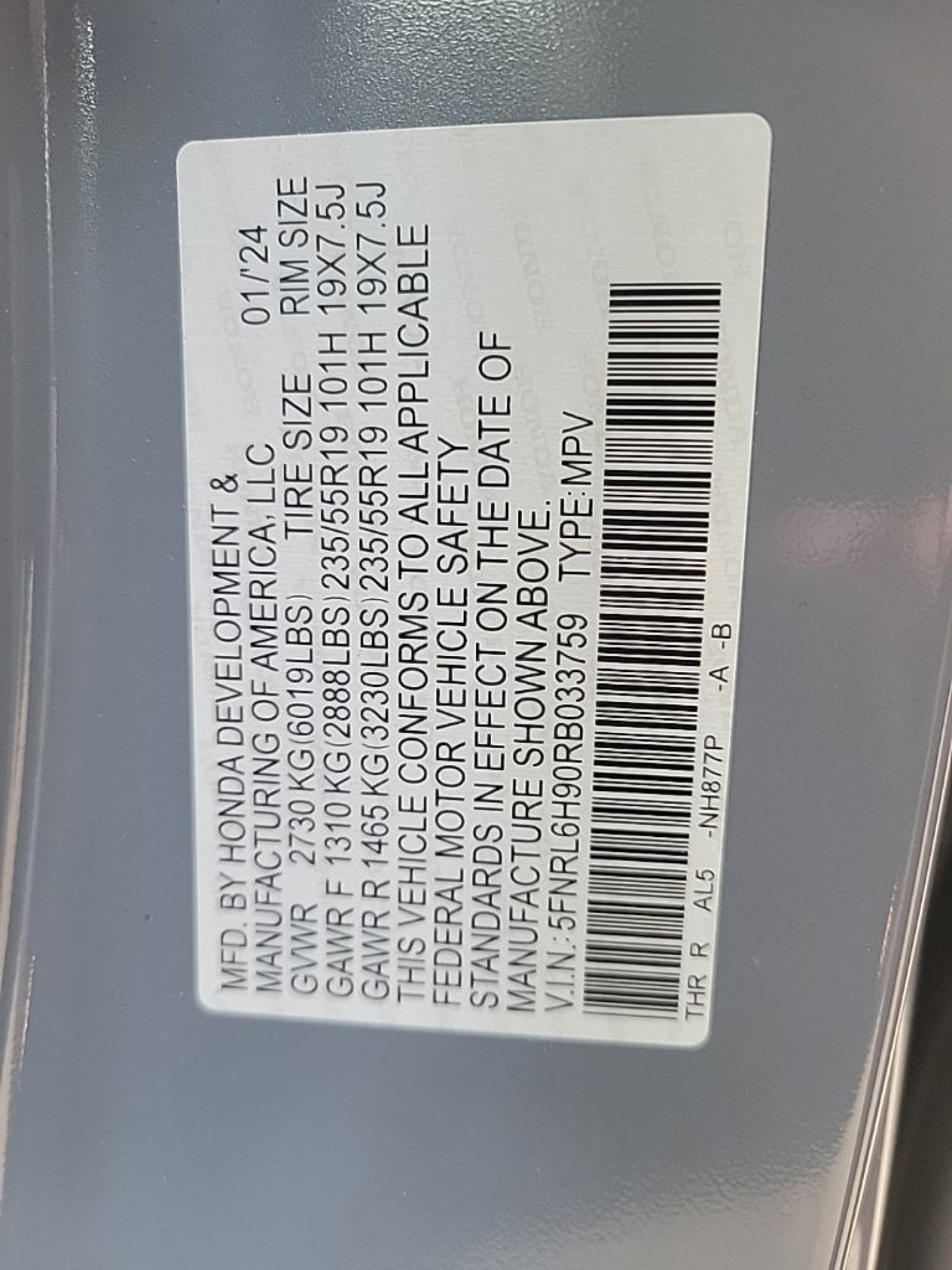 Certified 2024 Honda Odyssey Elite image 19