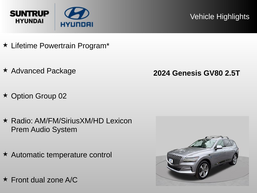 Used 2024 Genesis GV80 2.5T w/ Advanced Package AWD/4WD image 8