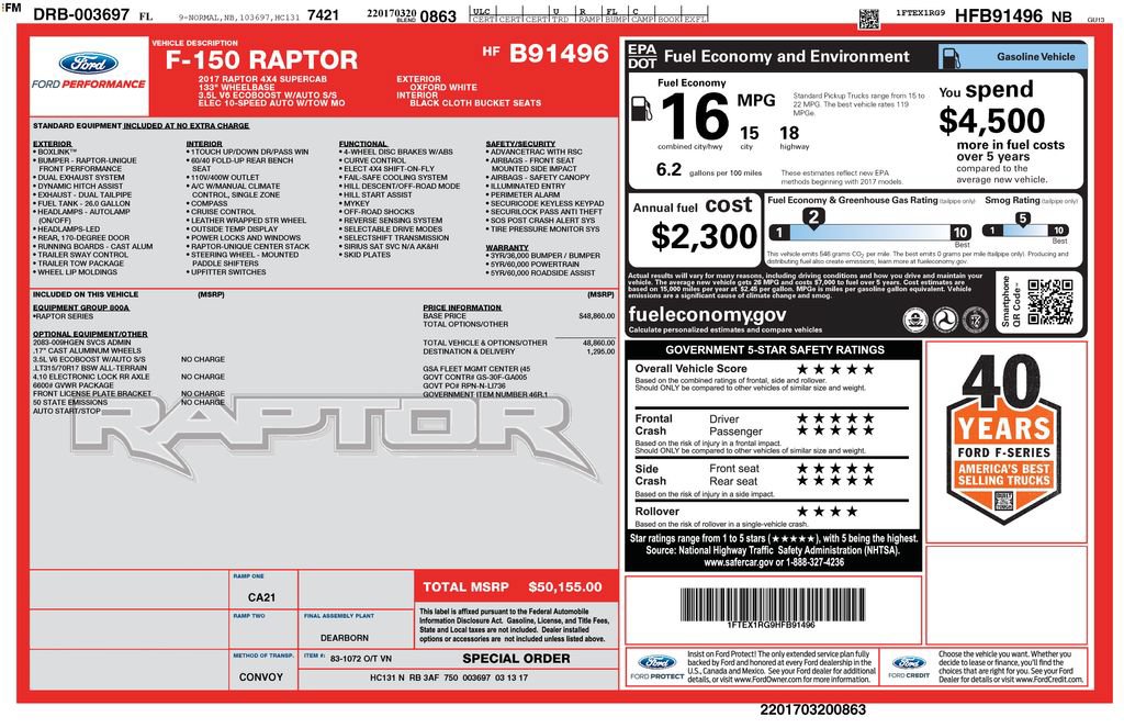 Used 2017 Ford F150 Raptor AWD/4WD image 31