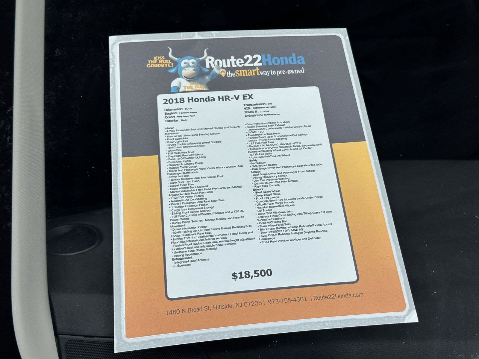 Certified 2018 Honda HR-V EX image 39