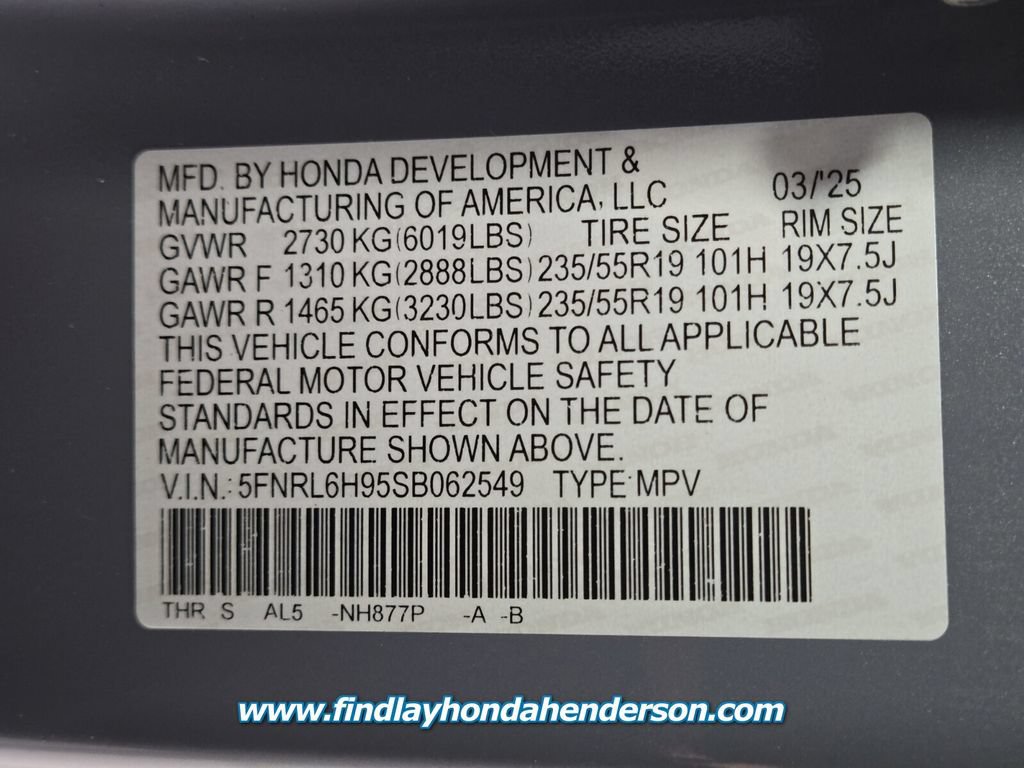 Certified 2025 Honda Odyssey Elite image 14