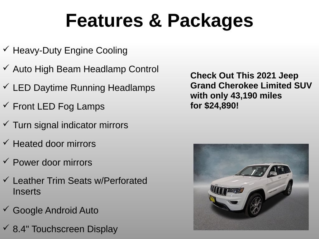 Used 2021 Jeep Grand Cherokee Limited w/ Luxury Group II AWD/4WD image 13