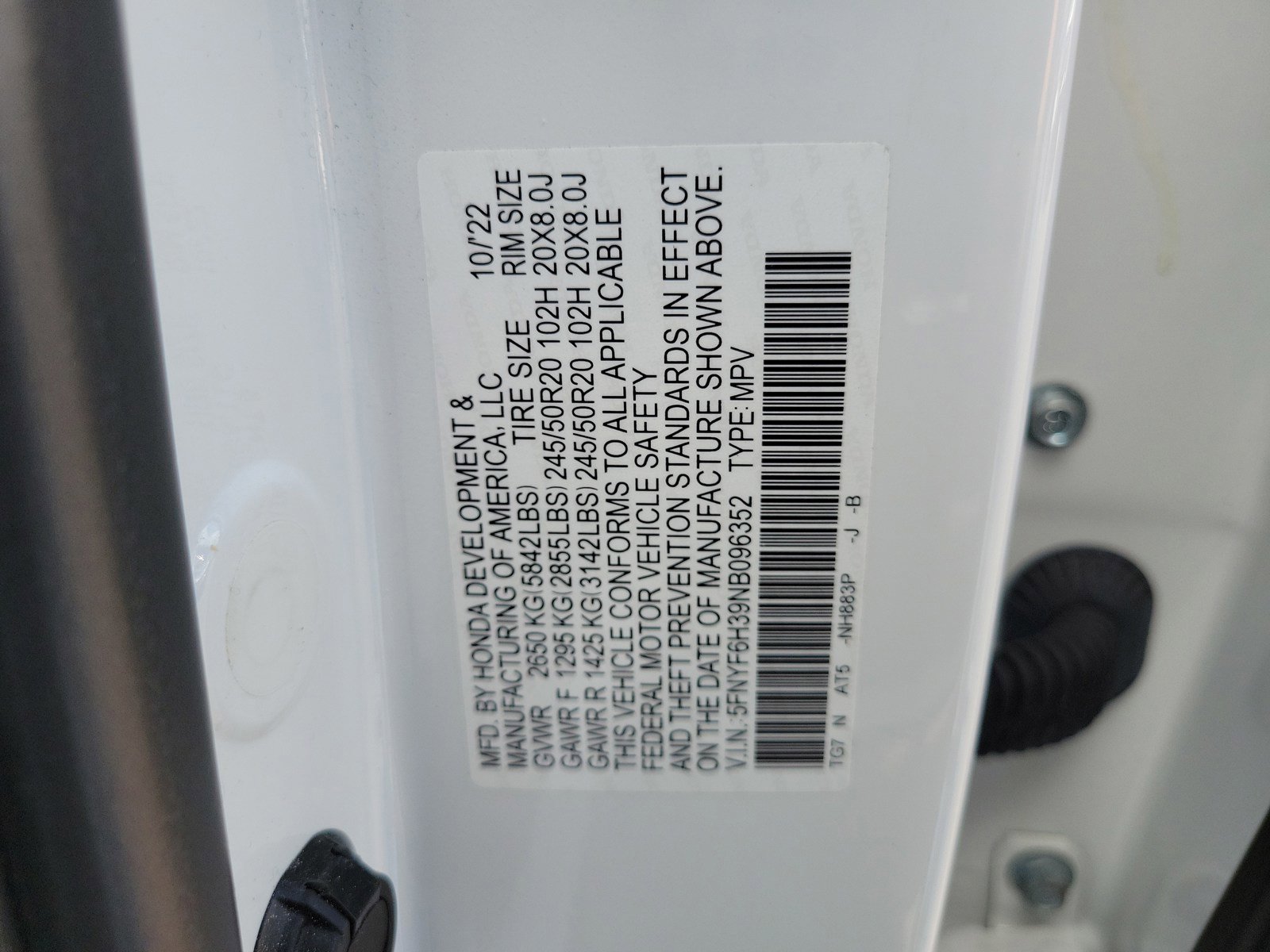 Used 2022 Honda Pilot Sport image 32