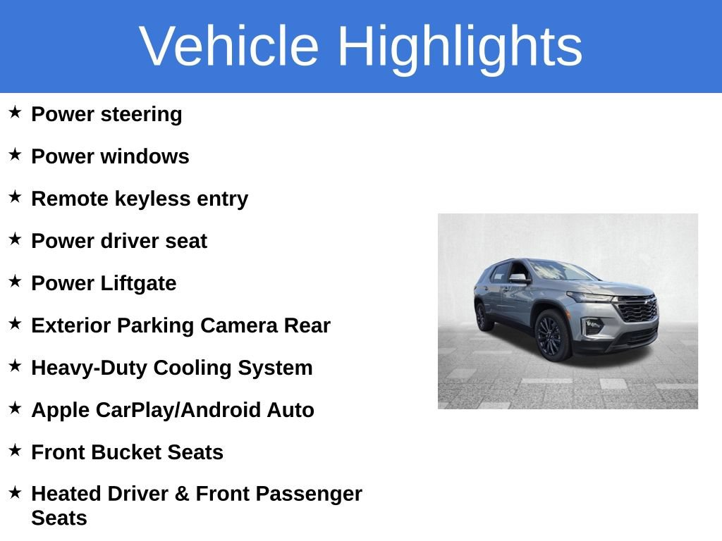 Certified 2023 Chevrolet Traverse RS w/ LPO, Floor Liner Package FWD image 5