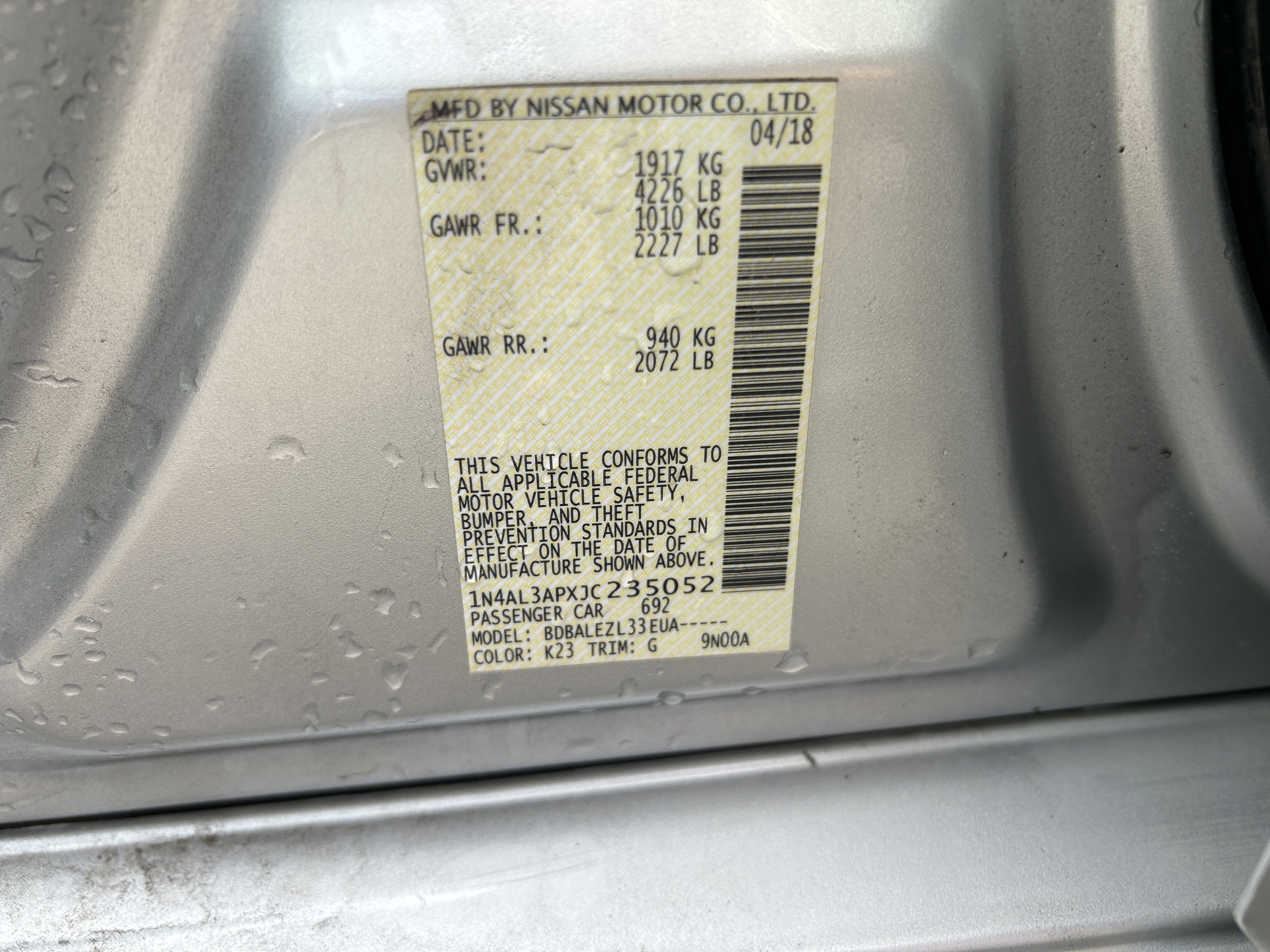 Used 2018 Nissan Altima 2.5 S image 15