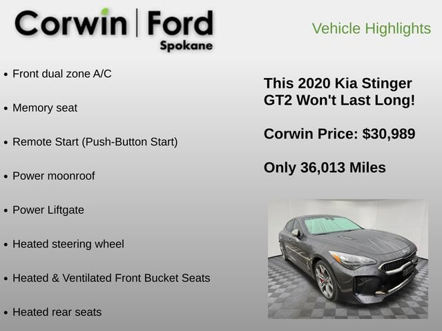 Used 2020 Kia Stinger GT2 AWD/4WD image 6