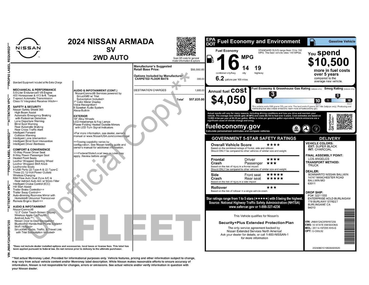Used 2024 Nissan Armada SV RWD image 11