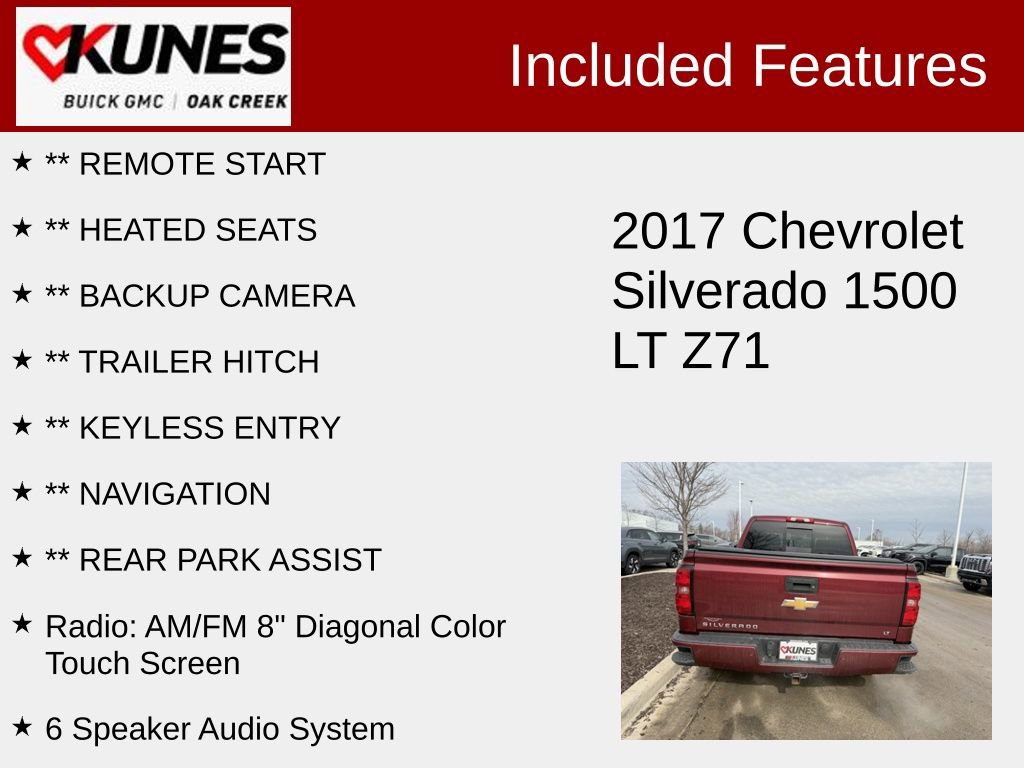 Used 2017 Chevrolet Silverado 1500 LT w/ All Star Edition image 2