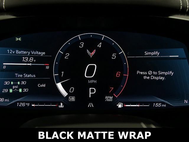 Certified 2025 Chevrolet Corvette Stingray Preferred Cpe w/ Stealth Interior Trim Package image 14