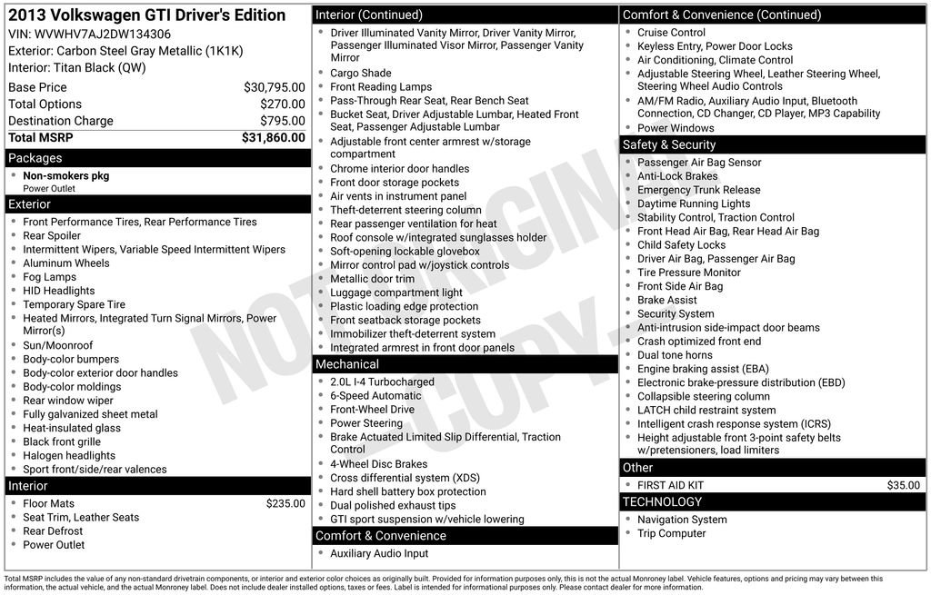 Used 2013 Volkswagen GTI Driver's Edition FWD image 2
