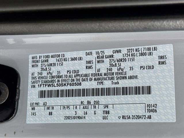 New 2025 Ford F150 Lariat w/ Equipment Group 501A Mid image 32