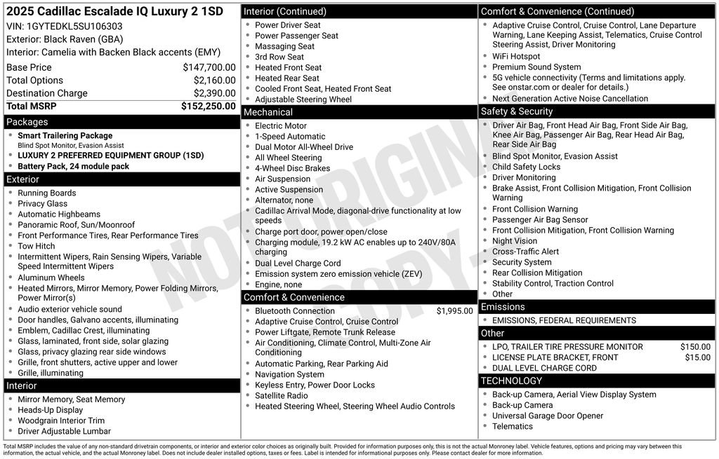 New 2025 Cadillac Escalade IQ Luxury 2 image 4