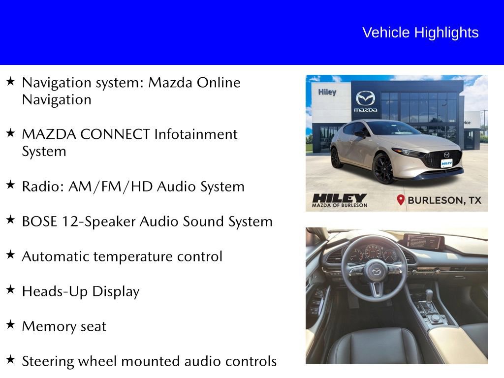 New 2025 MAZDA MAZDA3 Hatchback w/Premium Plus Pkg image 10