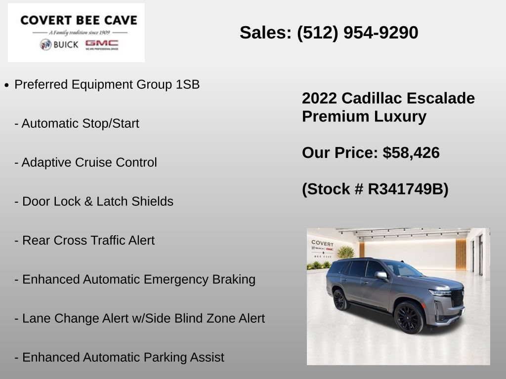Used 2022 Cadillac Escalade Premium Luxury w/ Performance Package RWD image 13