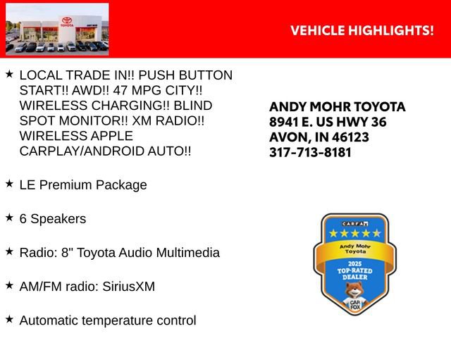 Used 2025 Toyota Corolla LE w/ LE Premium Package image 2