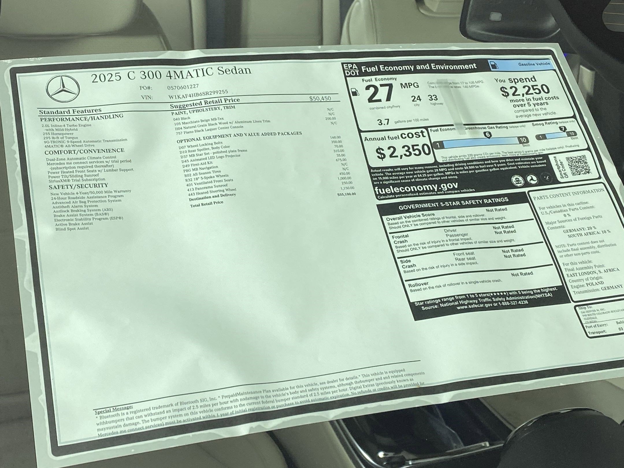 Used 2025 Mercedes-Benz C 300 4MATIC Sedan image 32