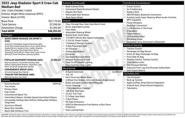 Used 2022 Jeep Gladiator Sport image 32