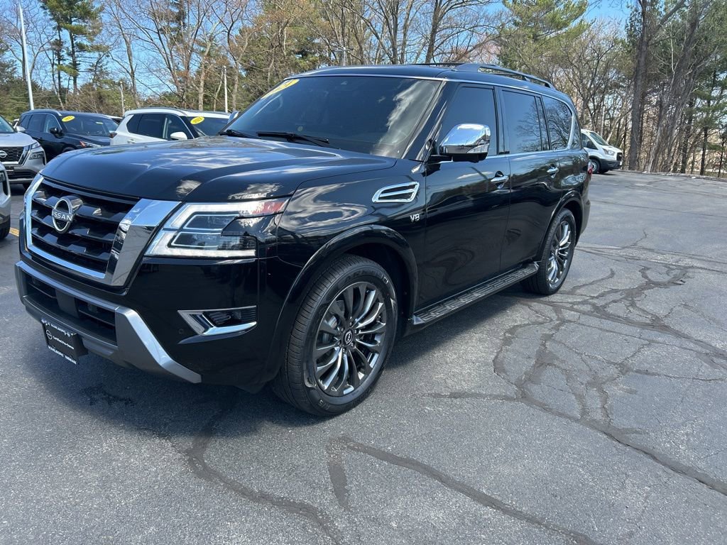 Certified 2021 Nissan Armada Platinum w/ Captain's Chairs Package AWD/4WD image 3