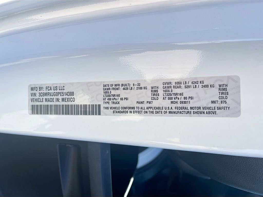 Used 2023 RAM ProMaster 3500 w/ Safety Group (A) image 25