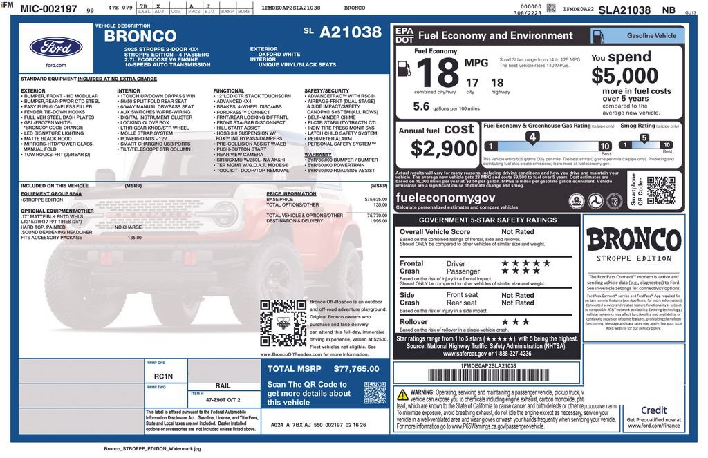 New 2025 Ford Bronco Stroppe Edition AWD/4WD image 32