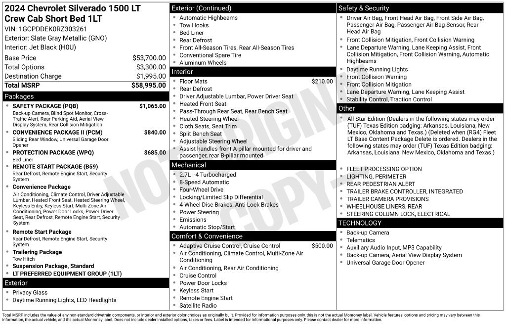 Used 2024 Chevrolet Silverado 1500 LT w/ Safety Package AWD/4WD image 4