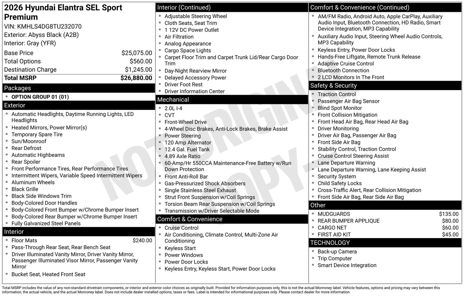 New 2026 Hyundai Elantra SEL Sport Premium FWD image 28