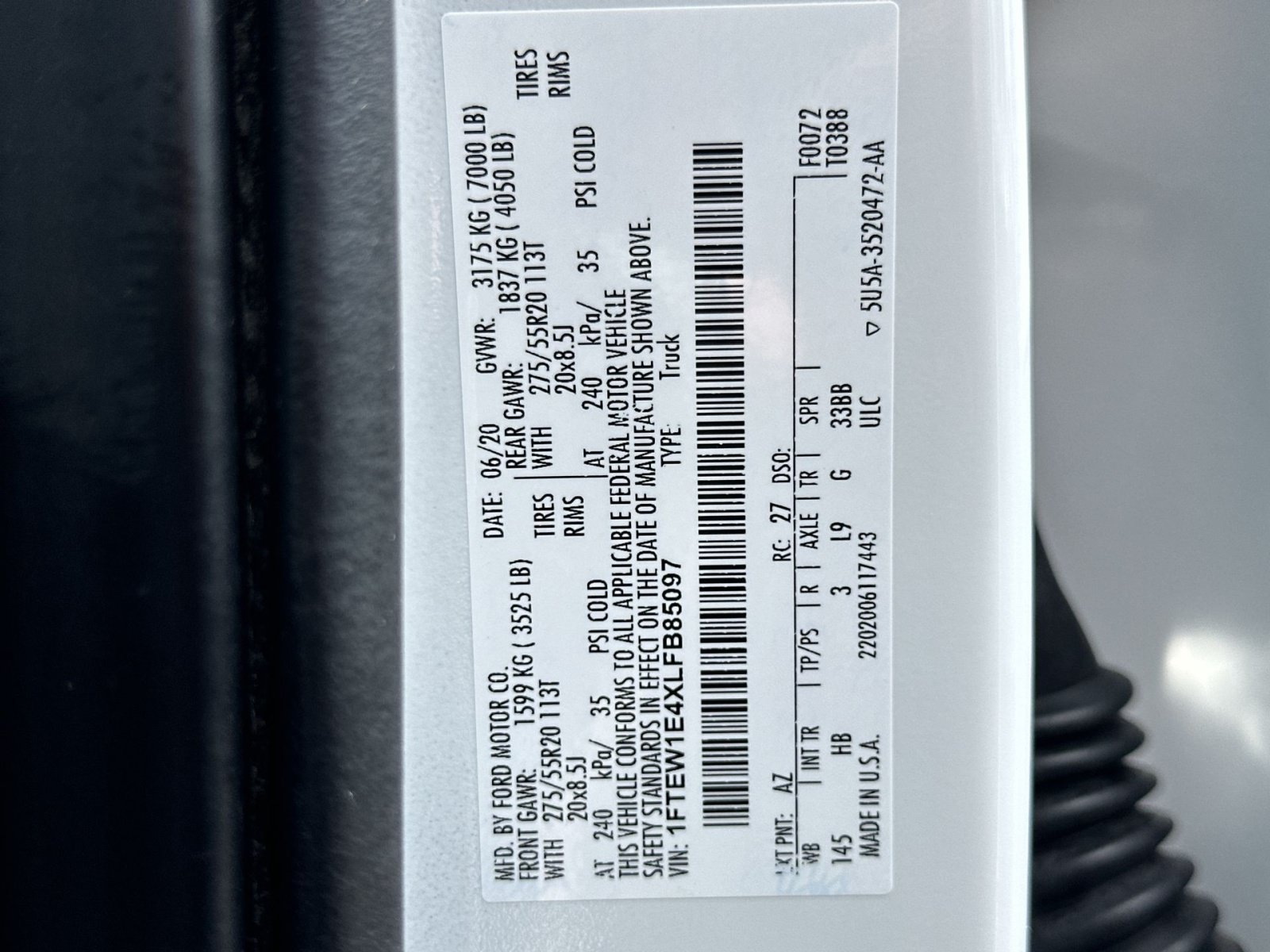 Certified 2020 Ford F150 Lariat w/ Equipment Group 502A Luxury AWD/4WD image 37