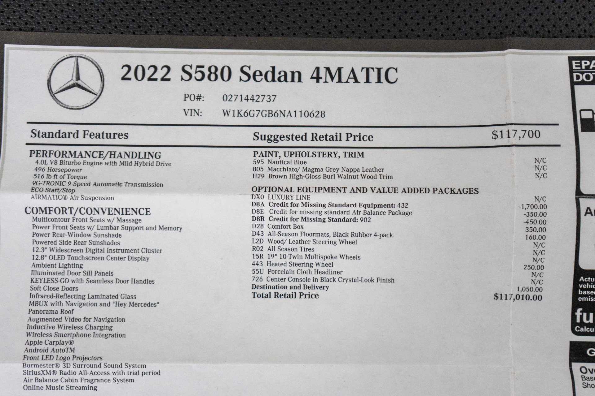 Used 2022 Mercedes-Benz S 580 4MATIC Sedan image 25